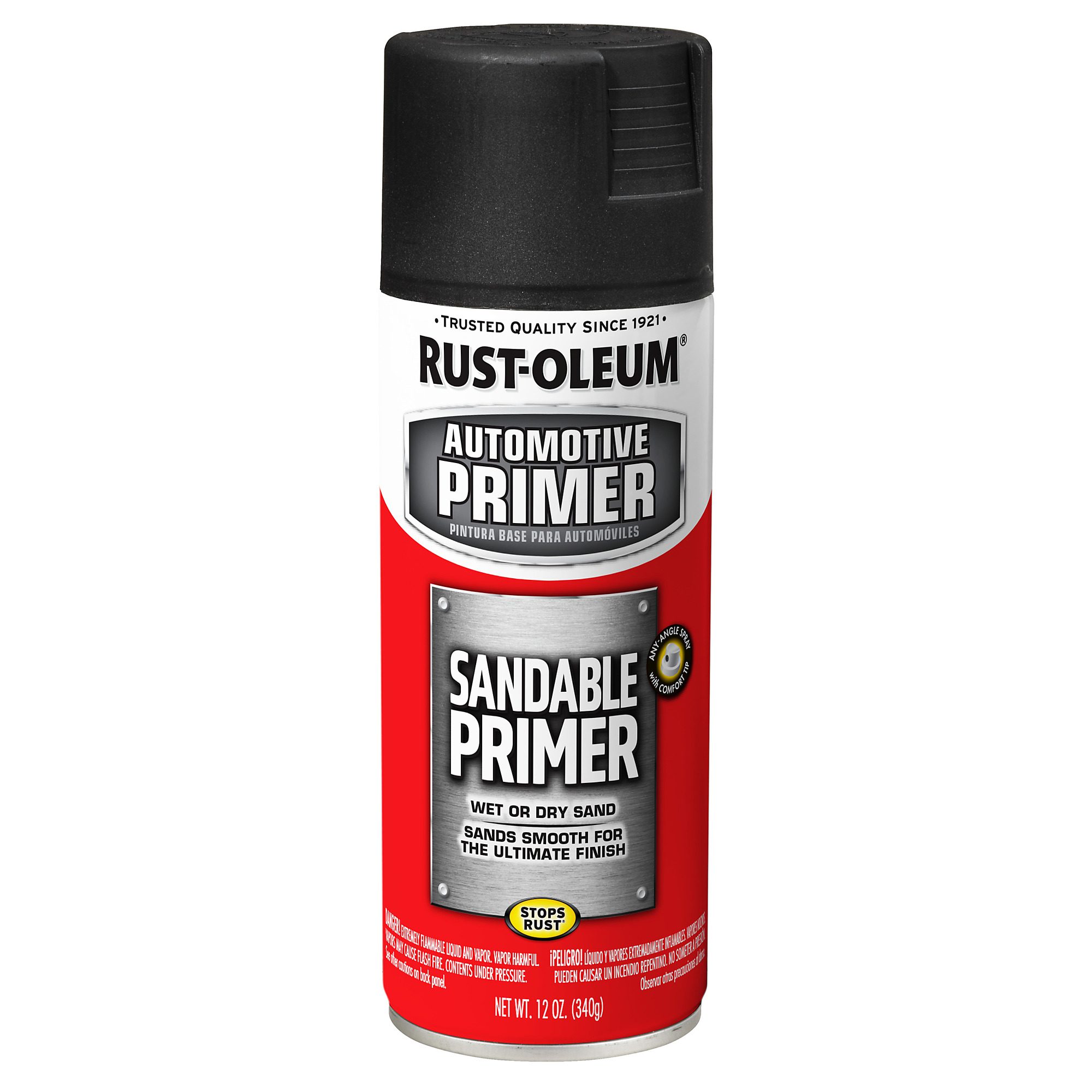Rust-Oleum Automotive Sandable Primer Spray - Flat Black, 12 Oz., 6 Pk, Model# 249418DS